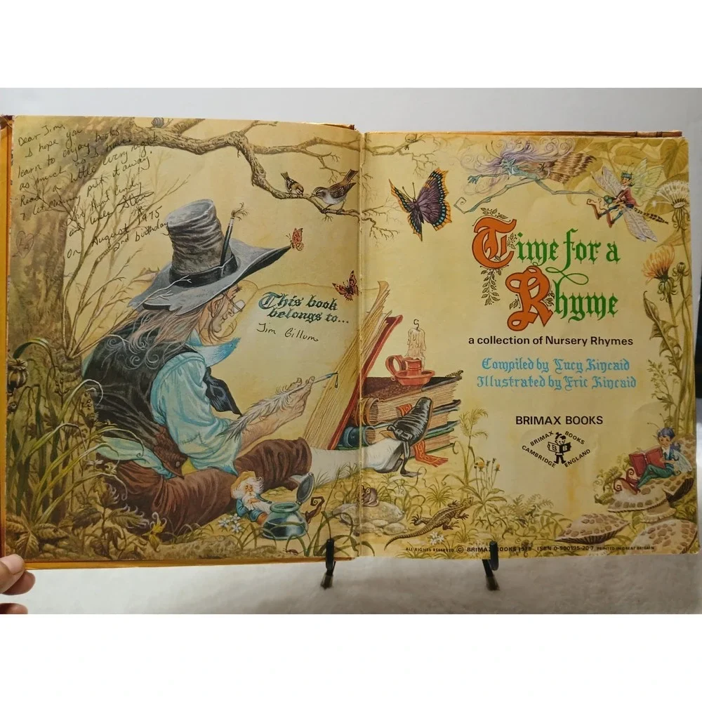 Vtg 1975 Brimax Books Time For A Rhyme A Collection‎ Of Nursery Rhymes HC